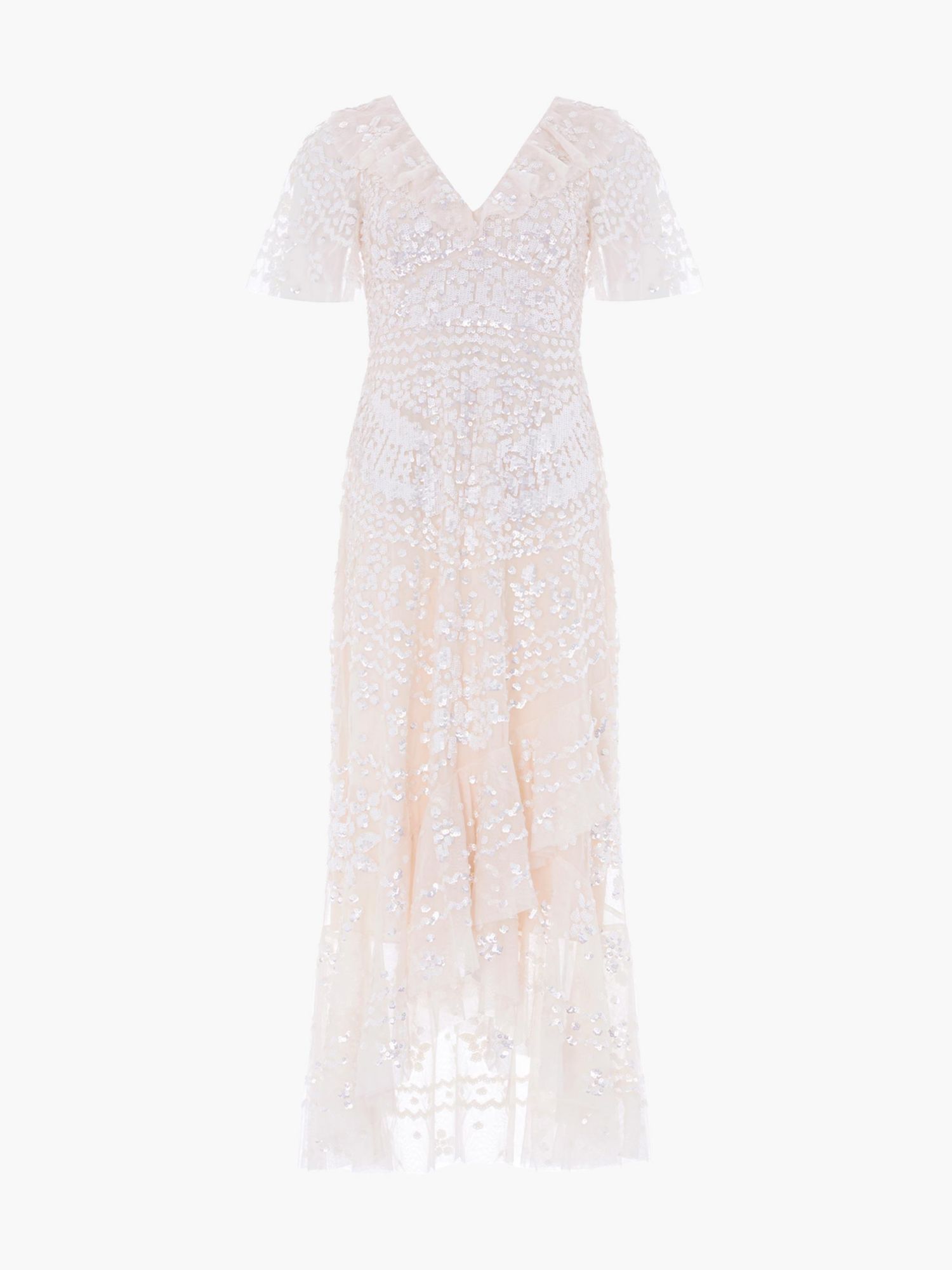 Women's Anais Sequin Frill Ankle Gown