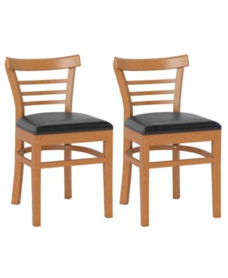Modern Dining Chair Set of 2 Upholstered Kitchen Chair with Rubber Wood Legs