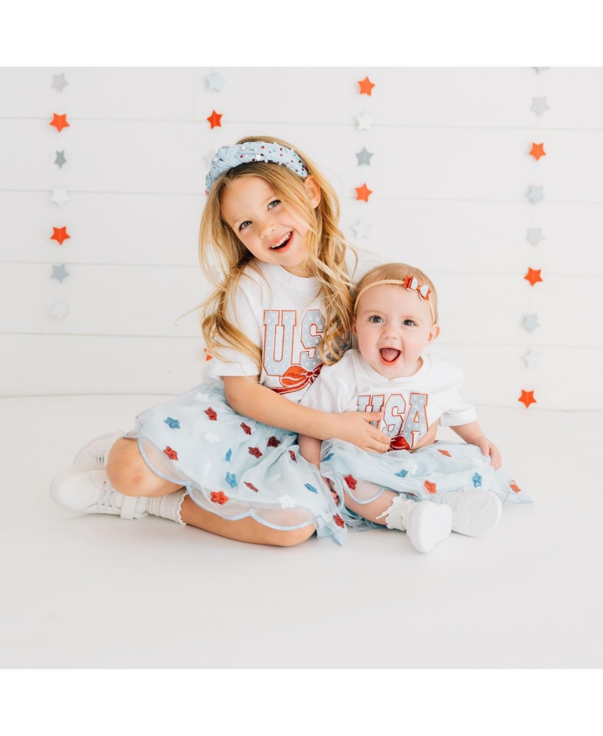 Sweet Wink Little and Big Girls Usa Stars Gemstone Headband