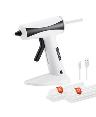 Hot Glue Gun - Rechargeable Cordless Mini Glue Gun, 2200mAh Battery, 20 Pcs Glue Sticks, Wireless DIY Craft Tool for Home