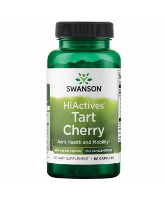 HiActives Tart Cherry 465 mg  Joint Health, Mobility and Flexibility, Collagen and Connective Tissue Support, 60 Capsules
