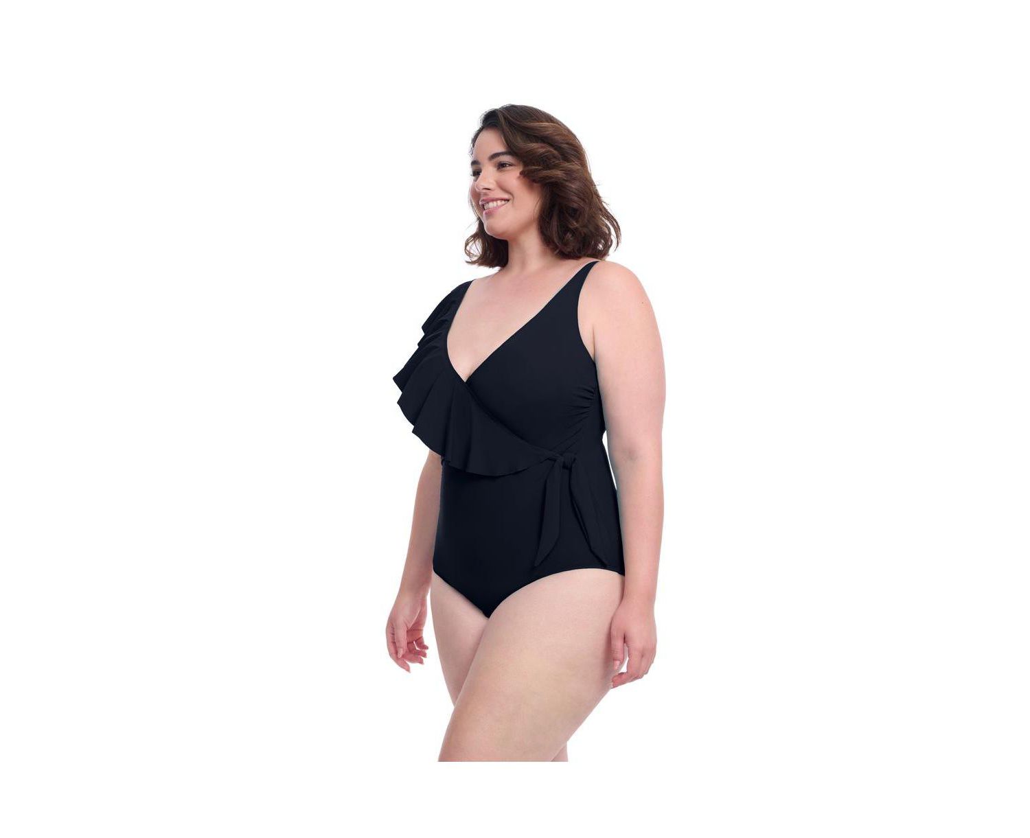 Women's Tutti Frutti Ruffle Surplice One Piece Swimsuit