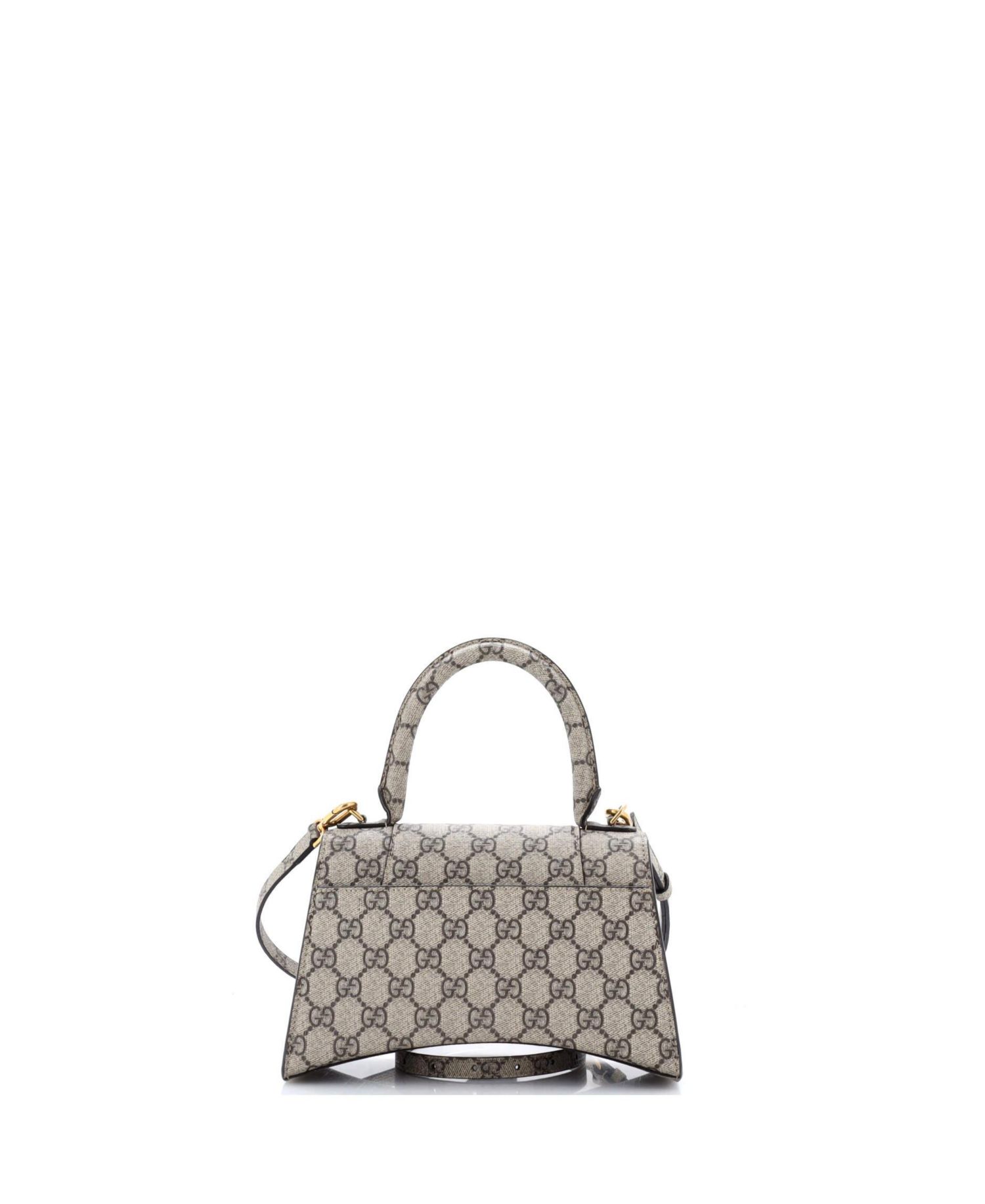 Small x Balenciaga The Hacker Project Hourglass Top Handle Bag GG Coated Canvas