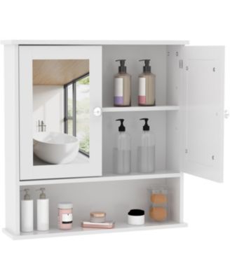 Bathroom Wall Cabinet - 23x22.1x5.1 Inch Medicine Cabinet with Adjustable Shelf, Wall Mounted Storage for Bathroom, Kitchen, Laundry Room