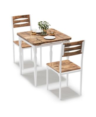 2-Person 3-Piece Compact Dining Table Set