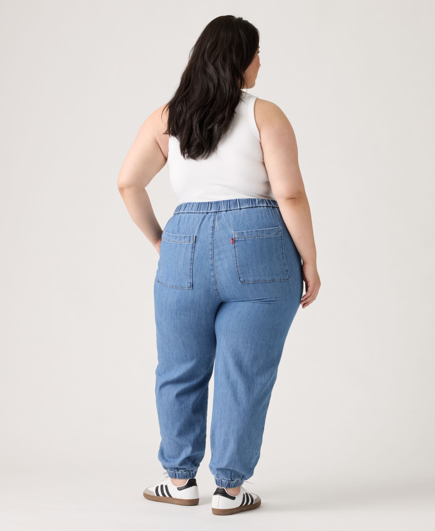 Plus Size Tapered-Leg Mid-Rise Jogger Pants