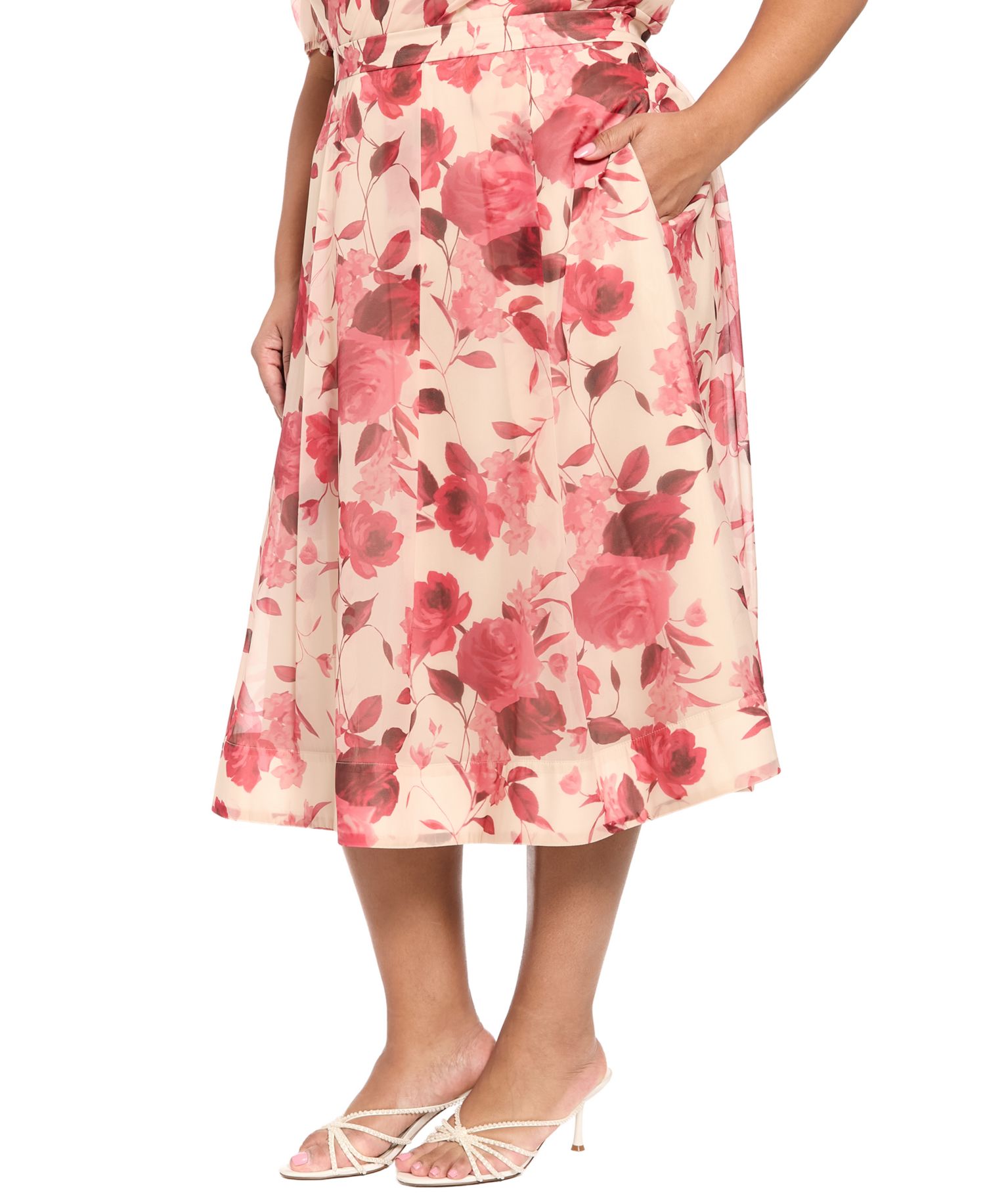 Plus A-Line Midi Skirt