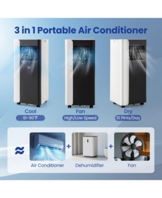 10000 BTU Portable Air Conditioner 3-in-1 with 24H Timer
