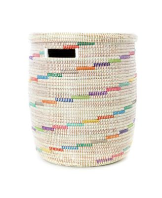 Vanilla Sugar Swirl Flat Lid Storage Basket