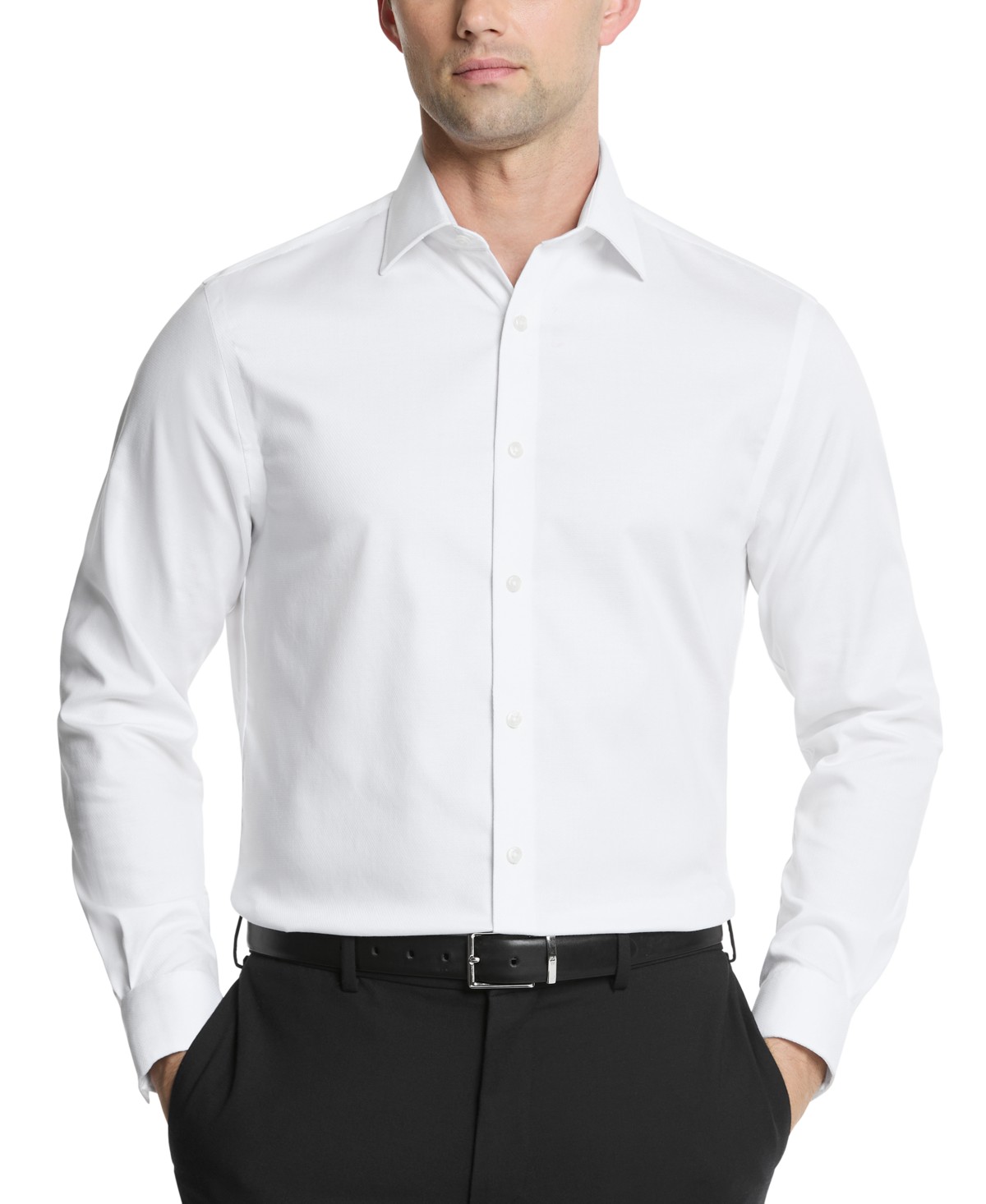 Мужские платья Michael Kors Men's Regular-Fit Ultra Wrinkle Free Stretch Dress Shirt — фото 2