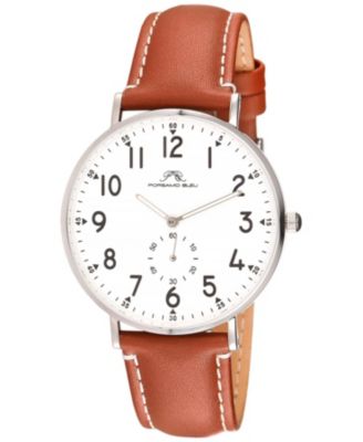 Men's Rowan Genuine Leather Band Watch 1471CROL