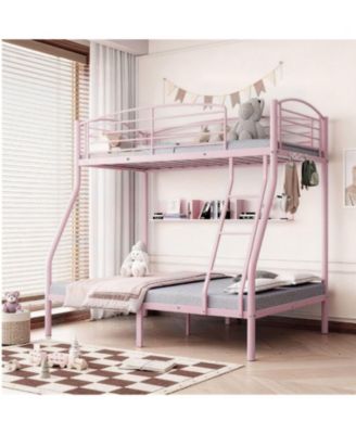 Bunk Bed, Metal Bunk Beds with Ladder and Guardrail,Heavy Duty Space Saving Design,Smooth Rounded Edges,Ideal for Dorms and Small Rooms
