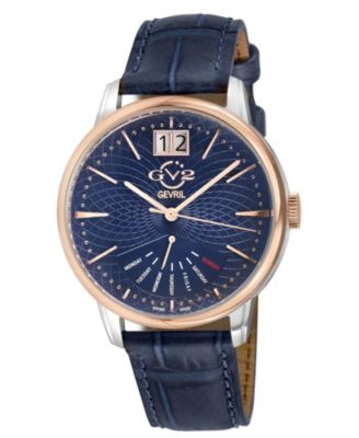 Men's Rovescio Swiss Quartz Italian Leather Strap Watch