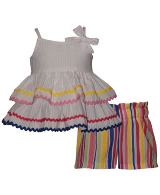 Girls' 2T-6X Sleeveless Dress and Shorts, 2-Piece Set
