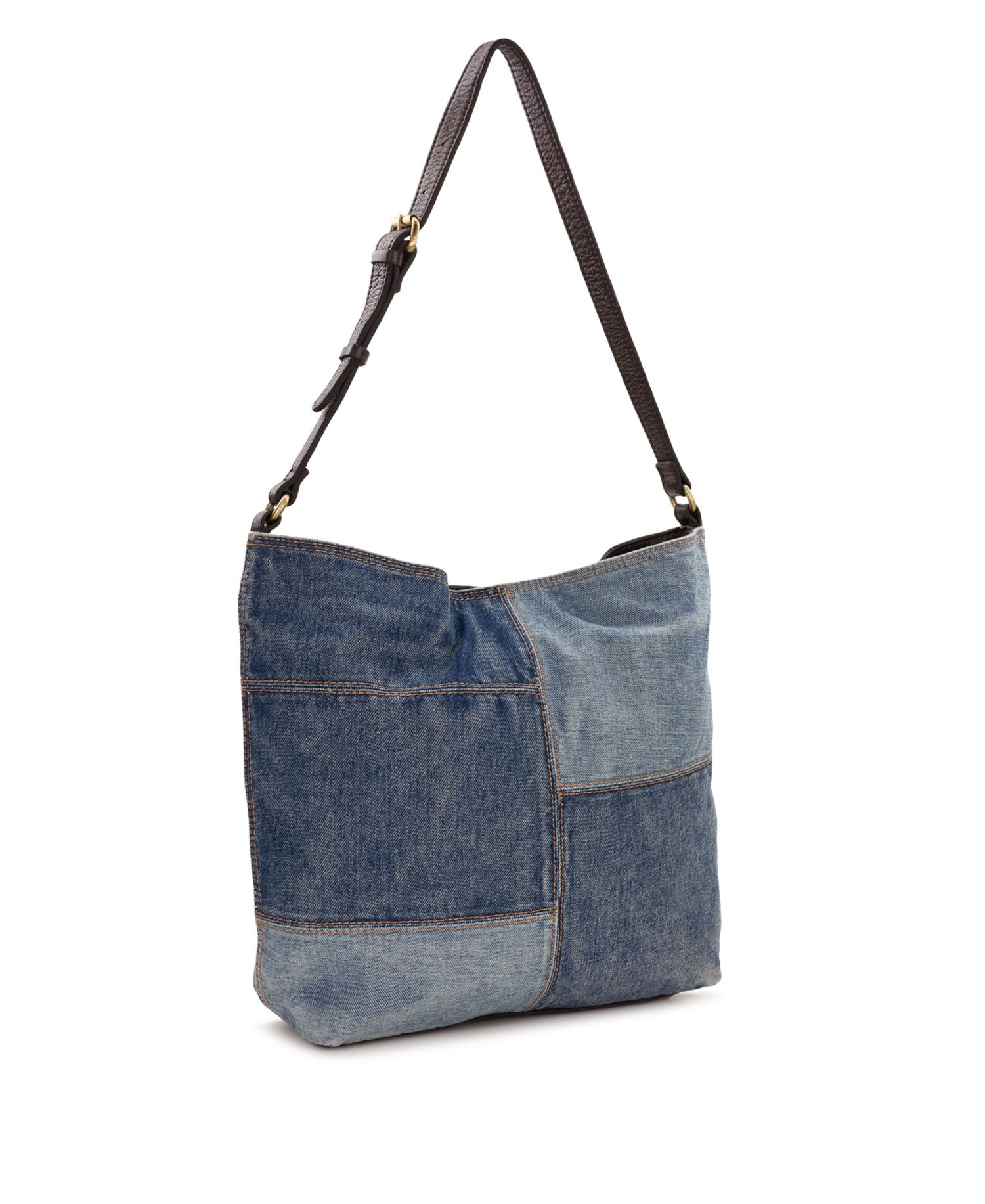 Heidal Large Patchwork Denim Shoulder Handbag