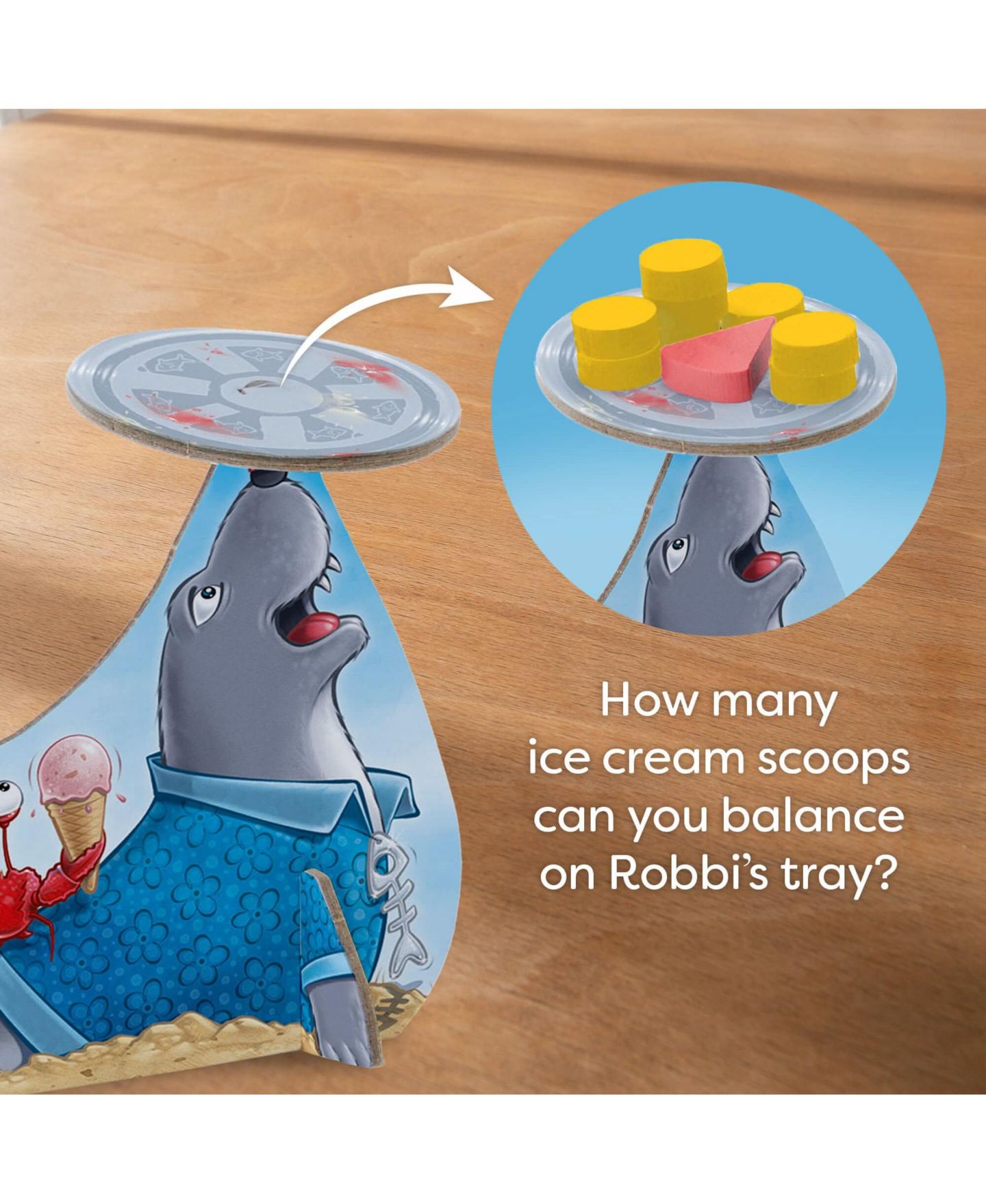 Детские настольные игры Haba Robbi Gelato - Kids Board Games for Ages 6 and up and Family Games for Kids and Adults, Wobbly Seal Balancing and Stacking Fun — фото 3