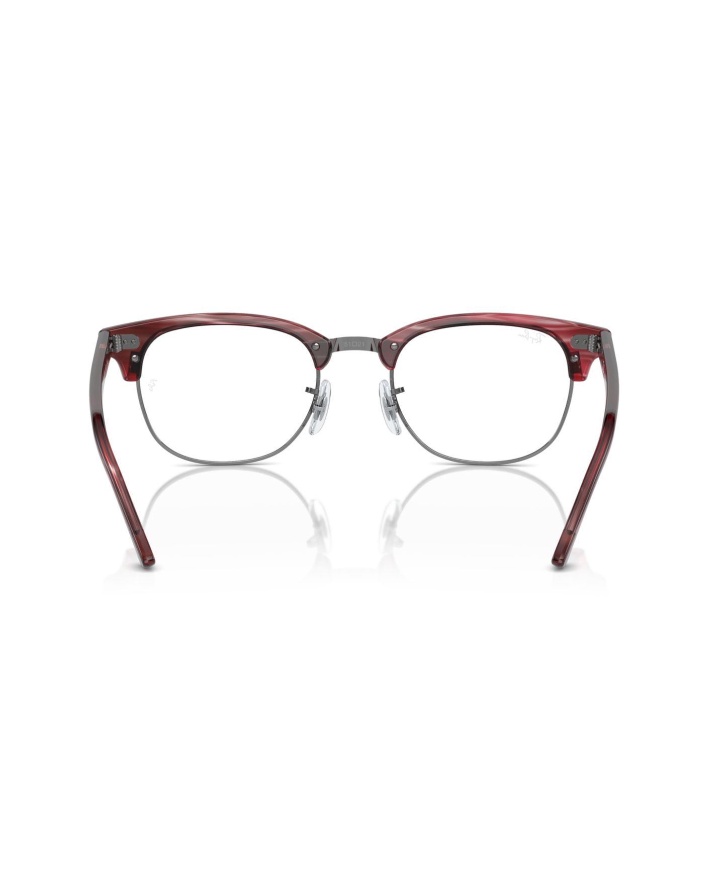 Очки Ray-Ban Square Unisex Clubmaster Optics Eyeglasses, RB5154, цвет: Полосатый коричневый — фото 8