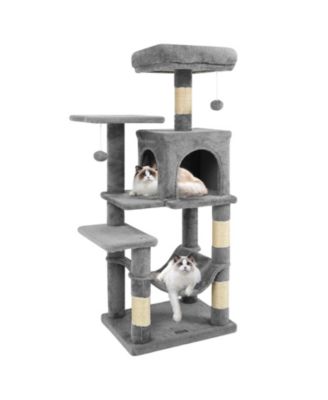 Cat Tower Multi-Level with 2-Door Condo and Top Perch