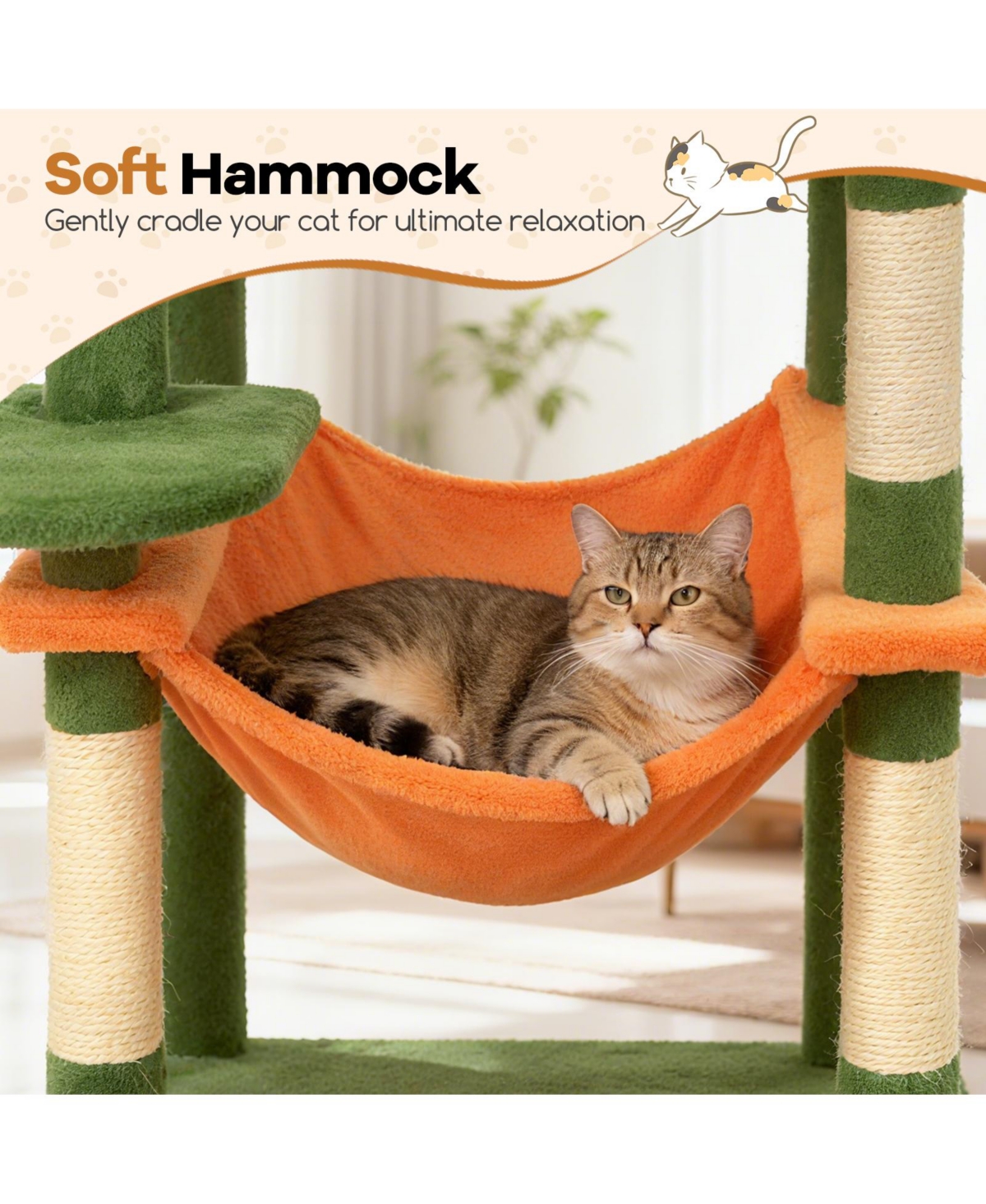 Cozito Cat Tree 58 inch Modern with Plush Perch and 2 Condos