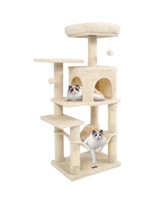 Cat Tower 44 in Multi-Level with 2-Door Condo and Perch