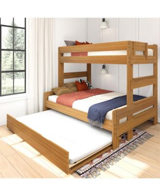 Farmhouse Twin over Full Bunk Bed with Trundle