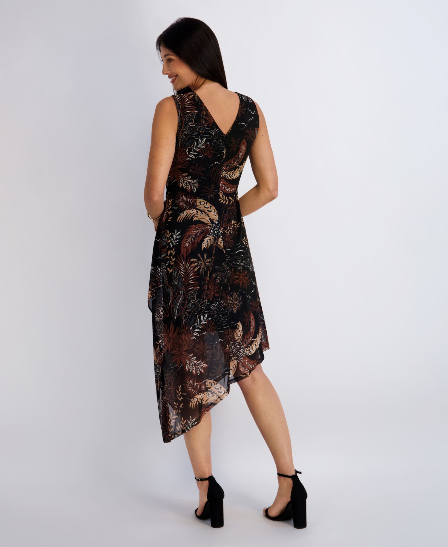 Women's Sleeveless V-Neck Midi Dress