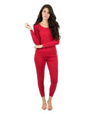 Women's Matching Family Two Piece Cotton Long Sleeve Shirt and Pants Solid Color Pajamas