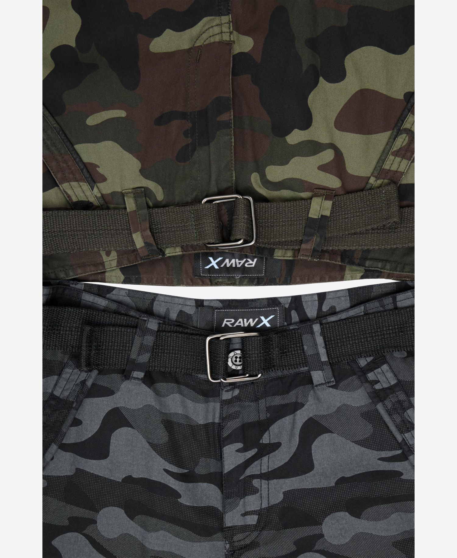 Boy's 2 Pack Combo Belted Twill Cargo Shorts