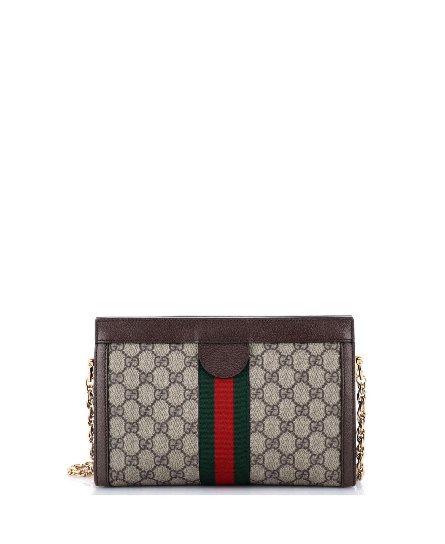 Small Ophidia Chain Shoulder Bag GG Coated Canvas