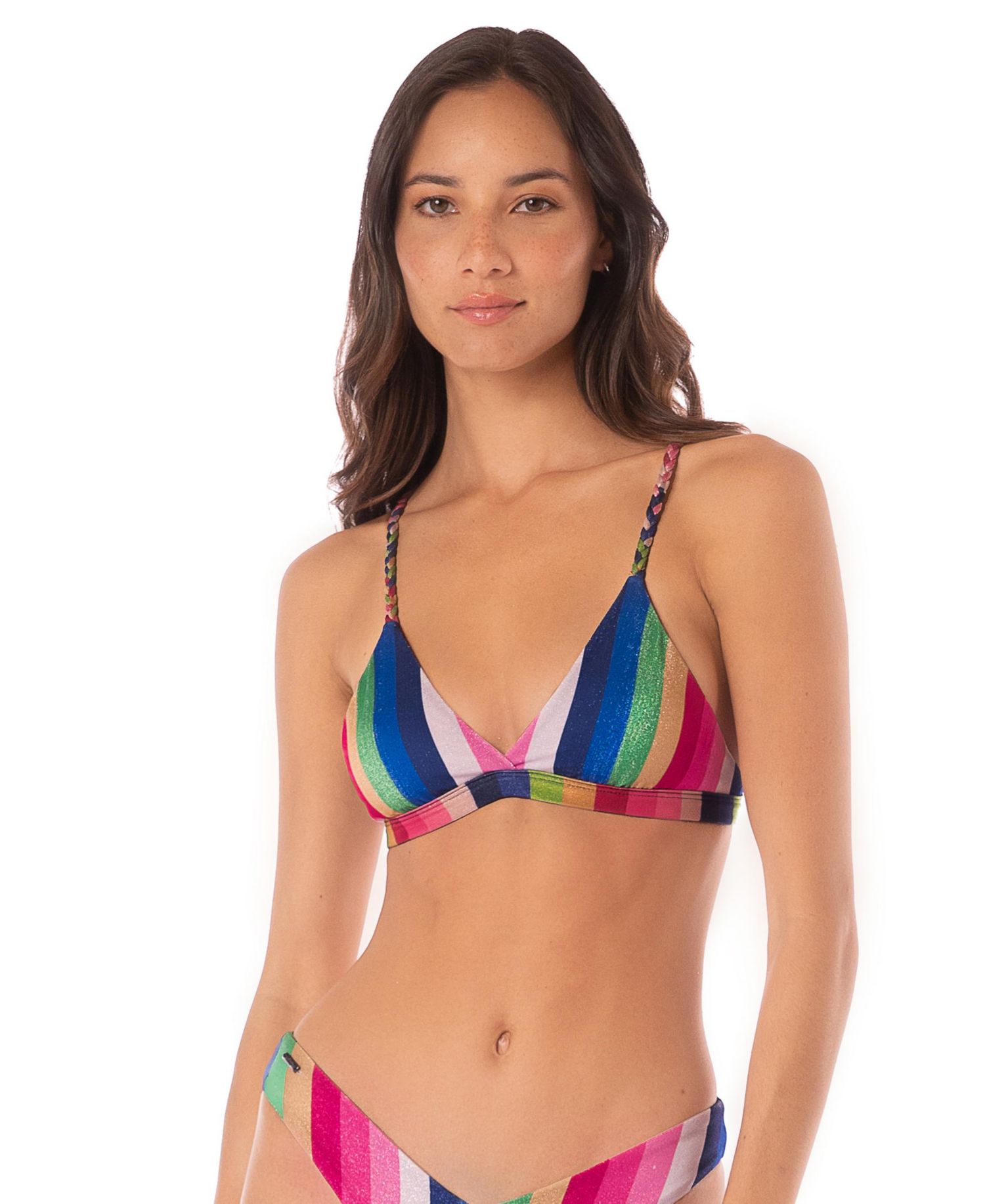 Women's Candy Stripes Rasha Bikini Top