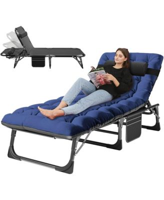 Heavy Duty 3-in-1 Folding Camping Cot with Mattress and Carry Bag. 75"x27" 1200D Double-Layer Bed for Home, Office, or Travel