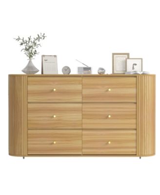 9 Drawer Dresser with Power Outlet and USB, Vintage Wood Storage Cabinet with Metal Handles
