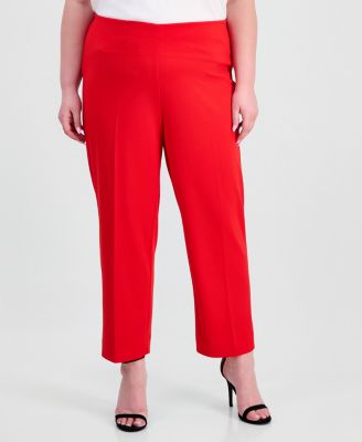 Red Dress Pants & Trousers Plus Size Suits & Separates | Macy's