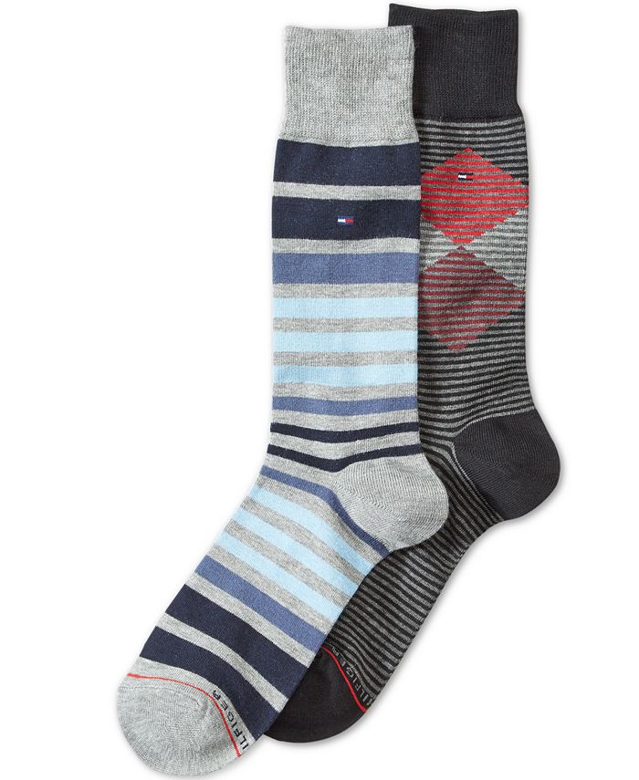Tommy Hilfiger Men's 2 Pack Patterned Socks & Reviews - Socks - Men ...