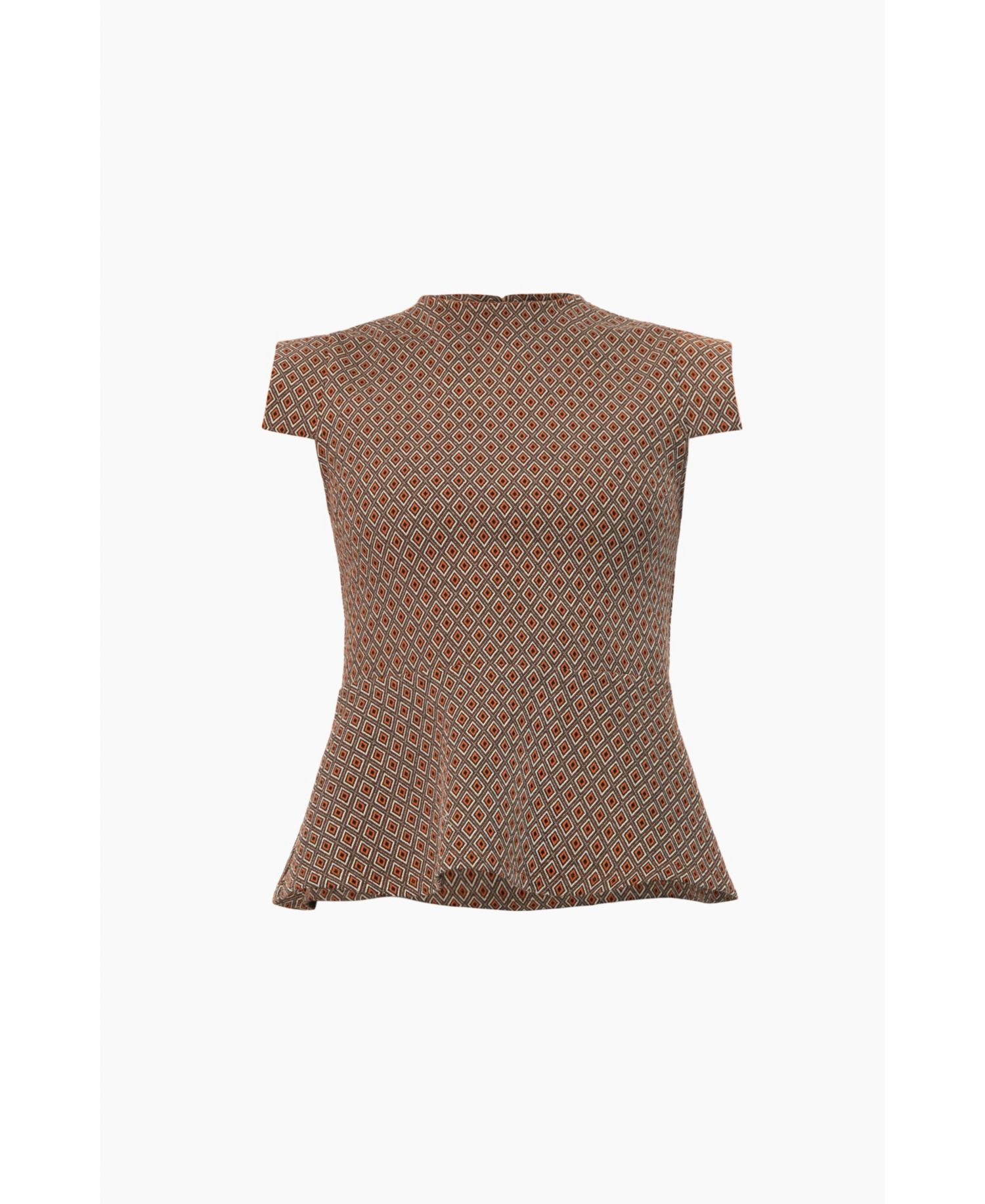 Women's Geometric Peplum Blouse