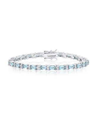 Emerald Bracelet in Sterling Silver