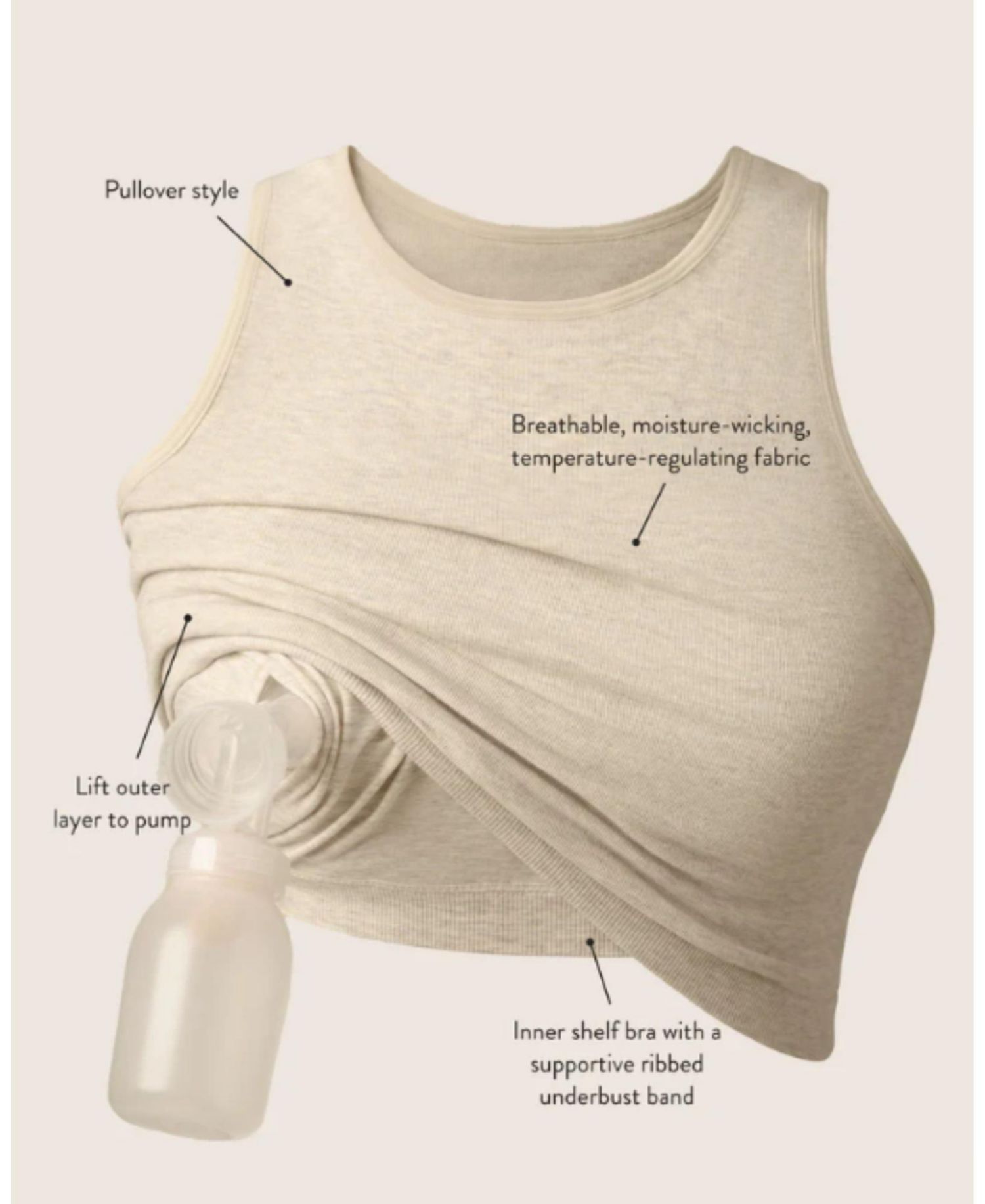 Maternity Sublime Hands-Free Pumping Longline Bra Busty