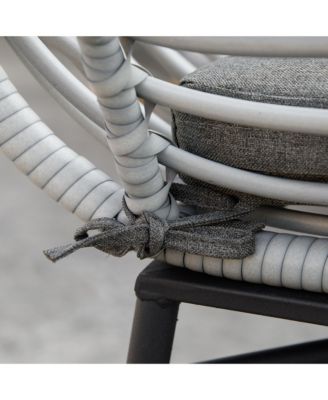 3 Piece Patio Set, PE Rat Table and Chairs,