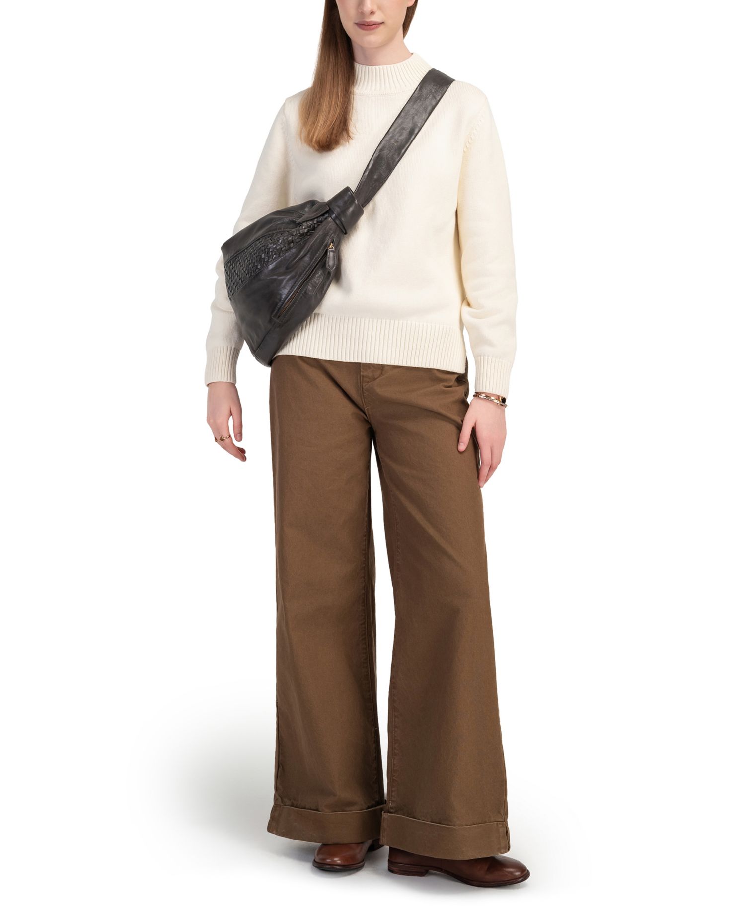 Lily Extra-Large Handwoven Convertible Sling Handbag