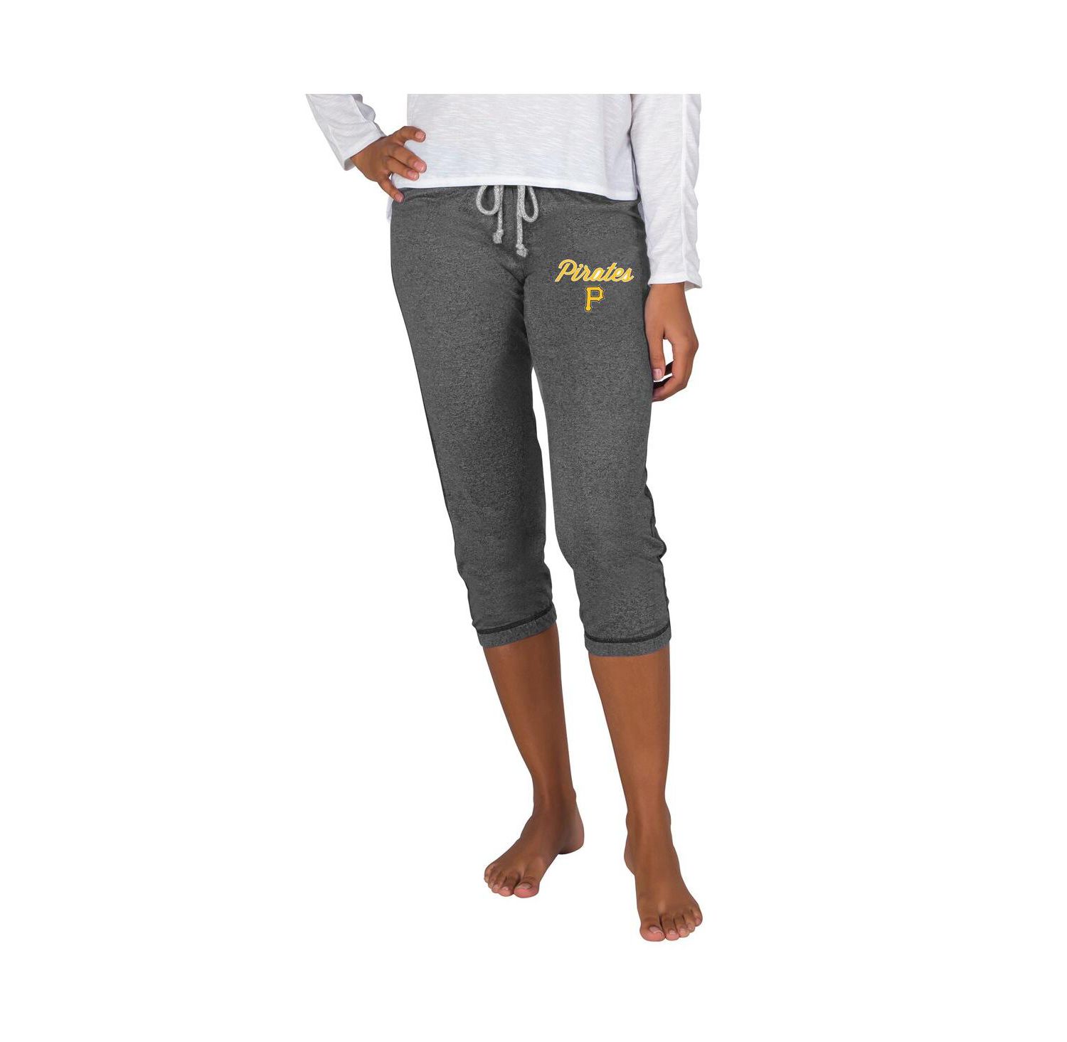 Women's Charcoal Pittsburgh Pirates Quest Knit Capri Pants