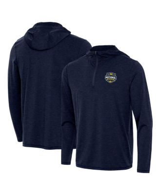 Men's Navy Michigan Wolverines 2026 NCAA Men's Basketball National Champions Tidy Quarter-Zip
