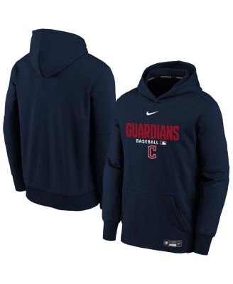 Big Boys and Girls Navy Cleveland Guardians Authentic Collection Therma-FIT Hoodie
