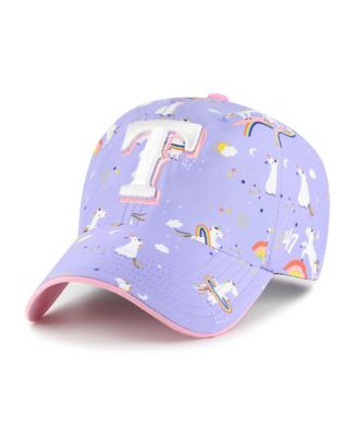 Big Girls&nbsp;Lavender Texas Rangers Unicorn Clean Up Adjustable Hat