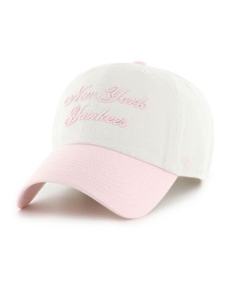 Women's White/Pink New York Yankees Gelato Two-Tone Clean Up Adjustable Hat