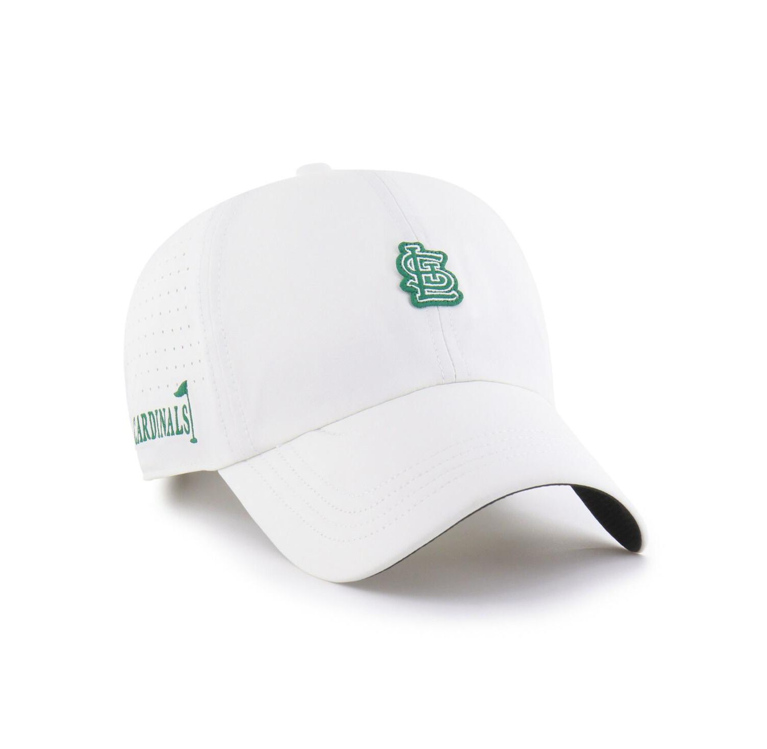 Men's White St. Louis Cardinals Elevated Greens Clean Up Adjustable Hat