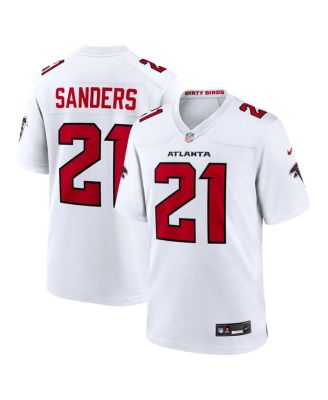 Men's Deion Sanders White Atlanta Falcons Retired Player Game Jersey