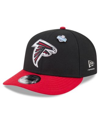 Big Boys and Girls Black/Red Atlanta Falcons 2026 NFL Draft Pre-Curved 9FIFTY Snapback Hat