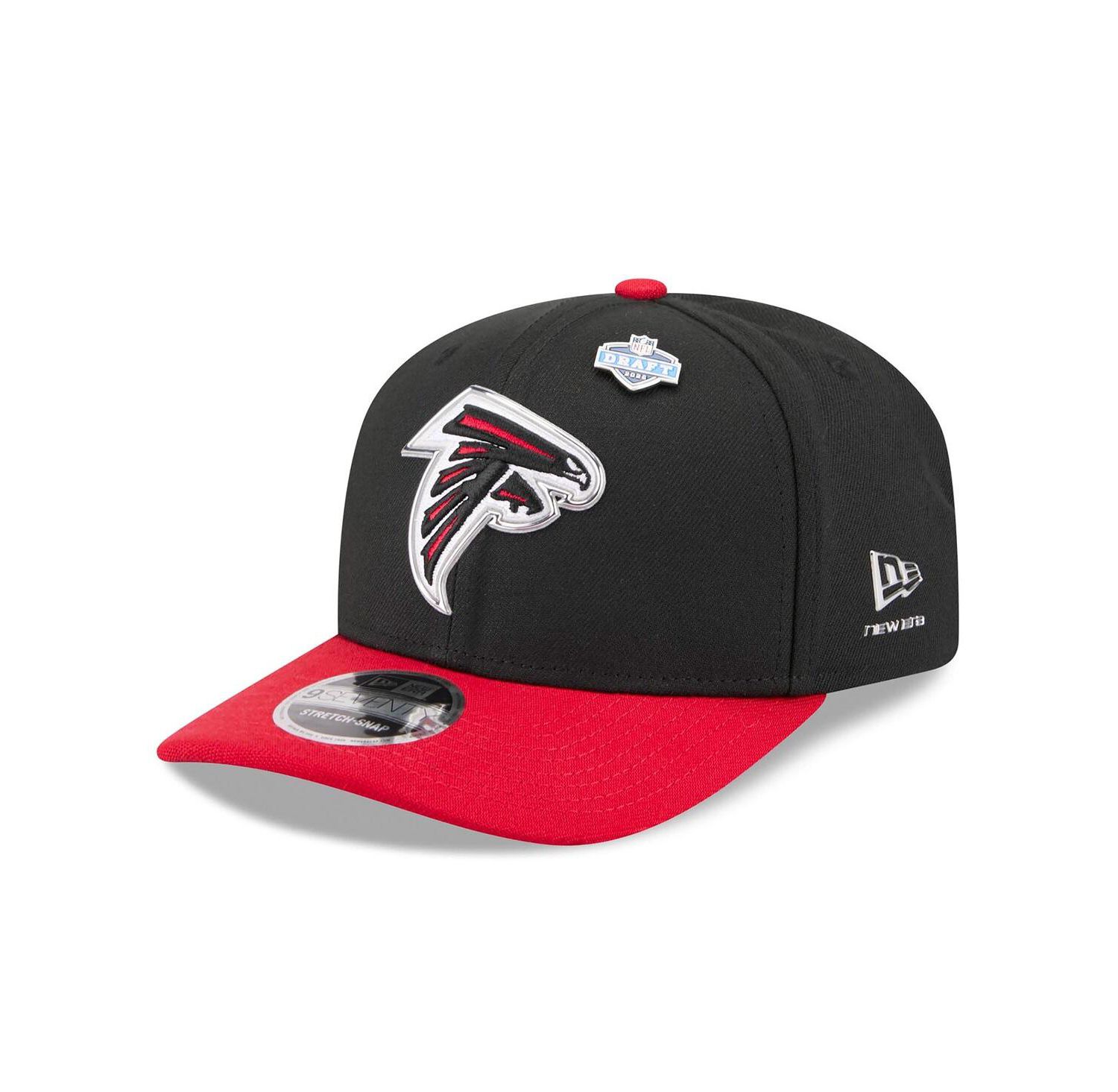 Men's Black/Red Atlanta Falcons 2026 NFL Draft 9SEVENTY Adjustable Hat