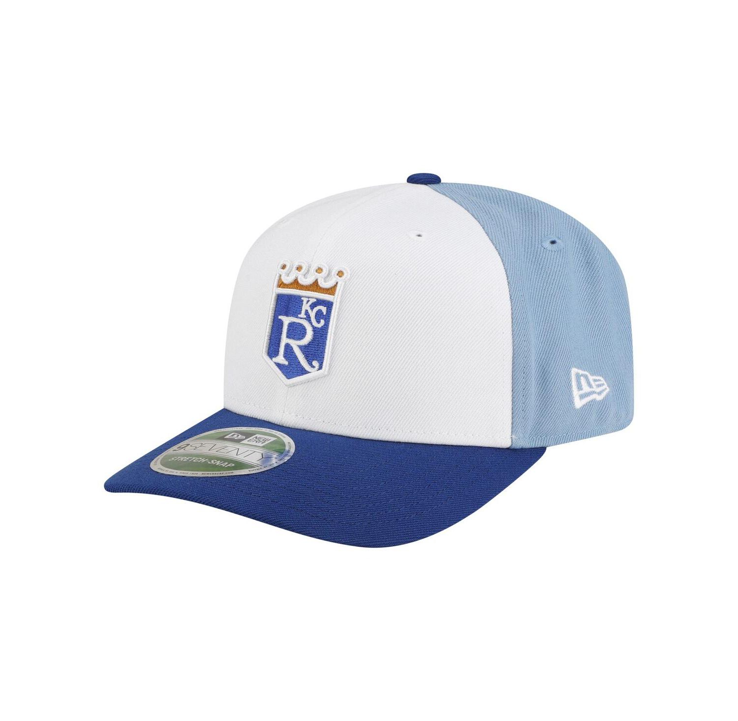 Men's White/Light Blue Kansas City Royals Player Replica 9SEVENTY Adjustable Hat