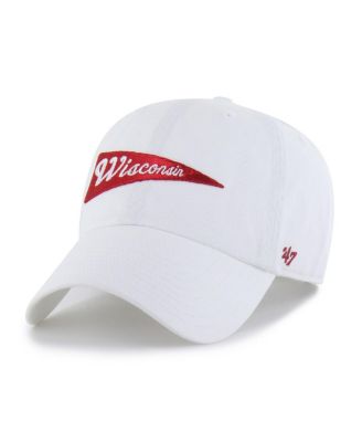 Men's White Wisconsin Badgers Vault Clean Up Adjustable Hat